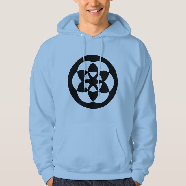 Skörd-cirkel 01 - Svart Hoodie (Framsida)