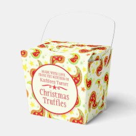 Skörd grönt julstjärna, paisley-presentlåda presentaskar