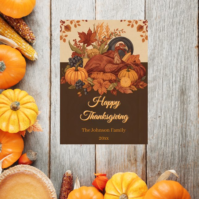 Skörd Hälsning, traditionell Thanksgiving Julkort (Skapare uppladdad)