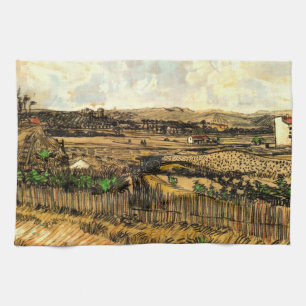 Skörd i Provence Montmajour av Vincent van Gogh Kökshandduk