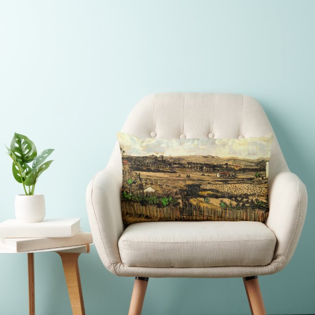 Skörd i Provence Montmajour av Vincent van Gogh Lumbarkudde (Stol)