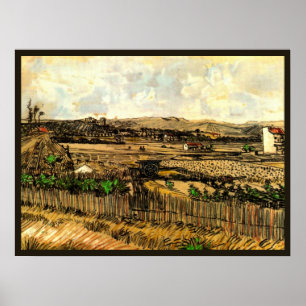 Skörd i Provence Montmajour av Vincent van Gogh Poster