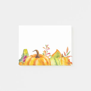 Skörd Pumpkins, Lövs and Foliage Post-it Block