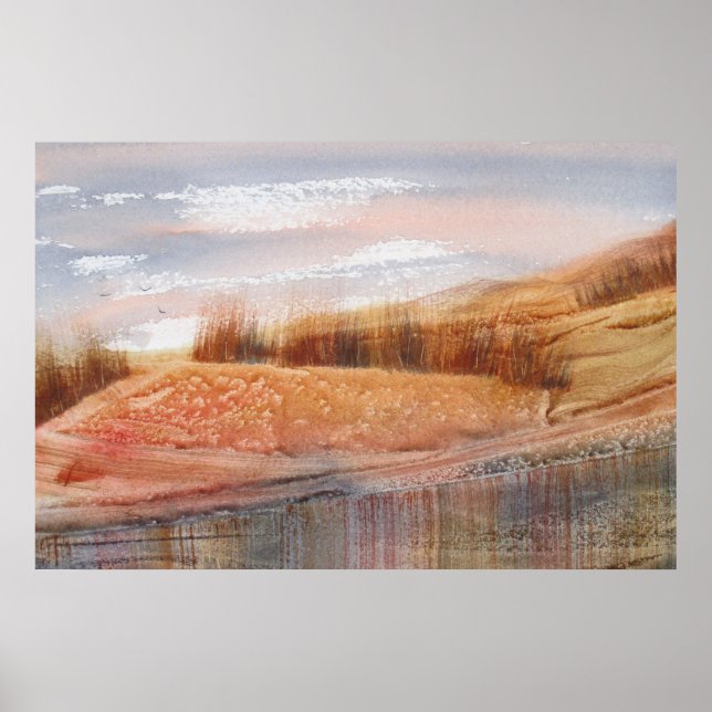 Skörd vattenfärgsliggande poster (Framsidan)