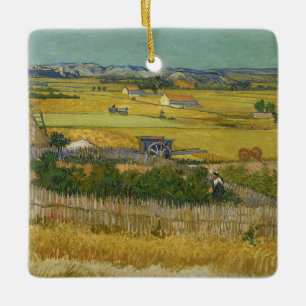 skörd Vincent van Gogh Painting art canvas artwo Julgransprydnad Keramik