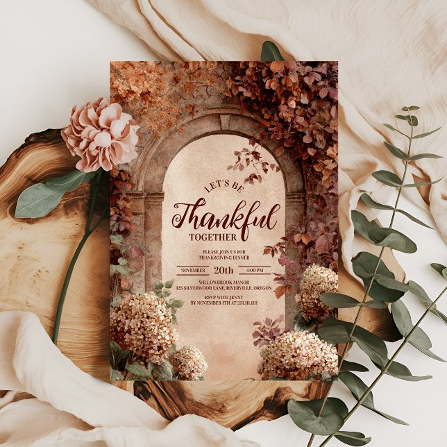 Skörd Vineyard Stone Thanksgiving Middag Inbjudningar (Skapare uppladdad)