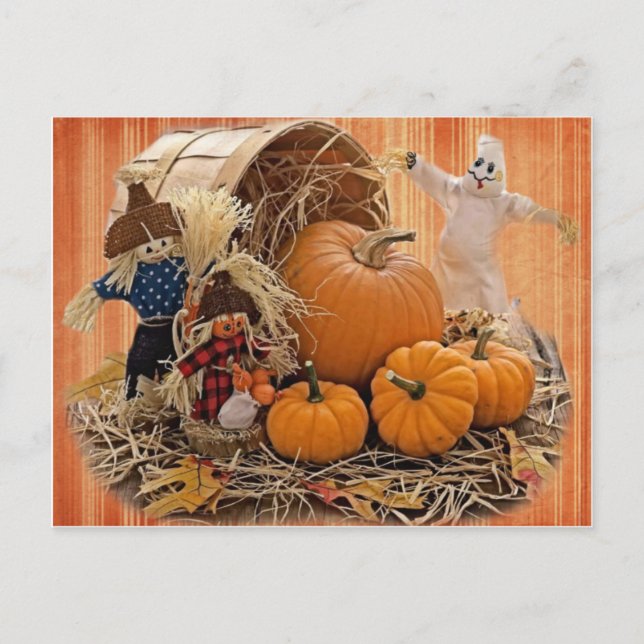 Skörda Fågelskrämmor och vykort för gäst (Framsida)