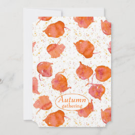 Skörda Party Höst löv hösten Färg Inbjudningar