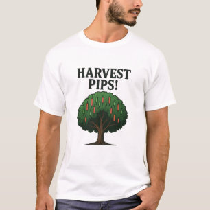 Skörda pips för handel med träd T-shirt