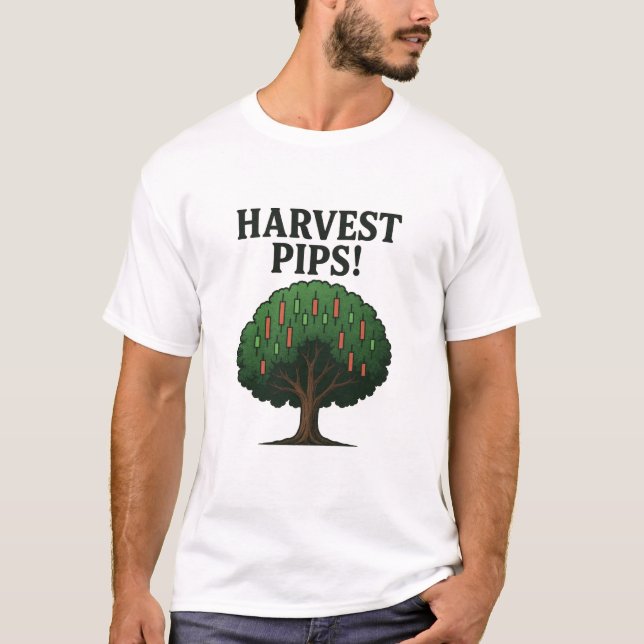 Skörda pips för handel med träd T-shirt (Framsida)