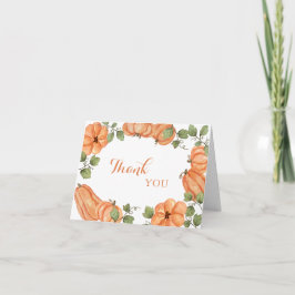 Skörda Pumpa Baby Shower Tack Kort