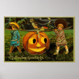 Skörda pumpor för Halloween Jack-o-Lantern Poster