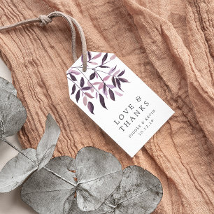 Skörda vattenfärgsblomma Bröllop Tack Presentetikett