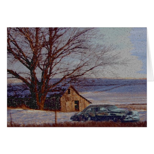 Skördade fält hälsningskort (Framsidan Horizontal)