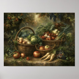 Skördade frukter och grönsaker poster