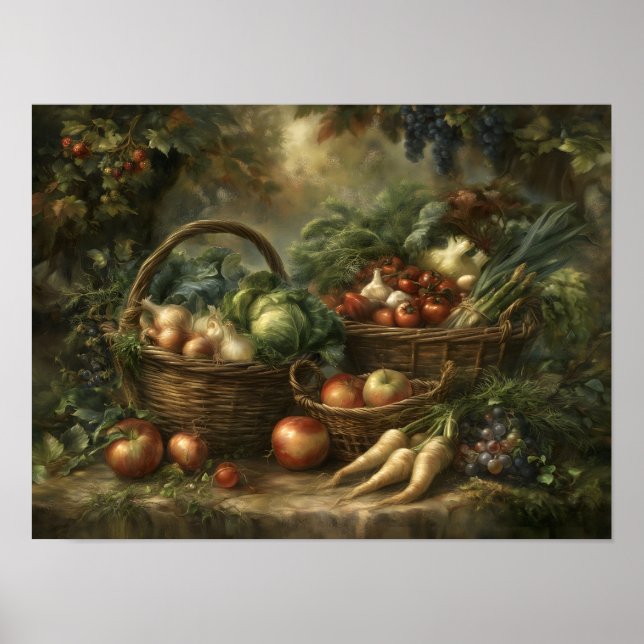 Skördade frukter och grönsaker poster (Framsidan)