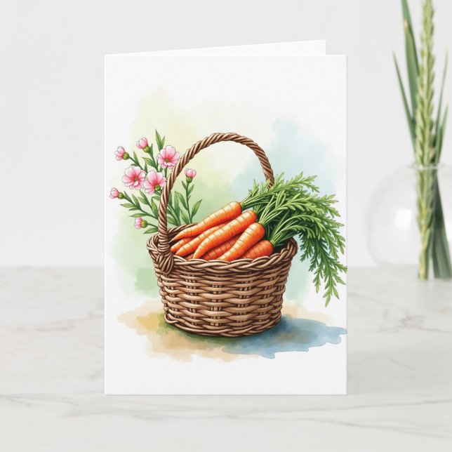 Skördeblomsterkorgkort Kort (Framsida)