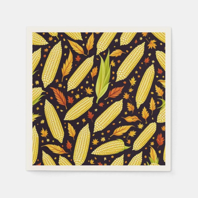 Skördedagen i maj Mönster höst Pappersservett (Framsidan)