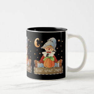 Skördedrömmar Fågelskrämma fall kaffe mugg