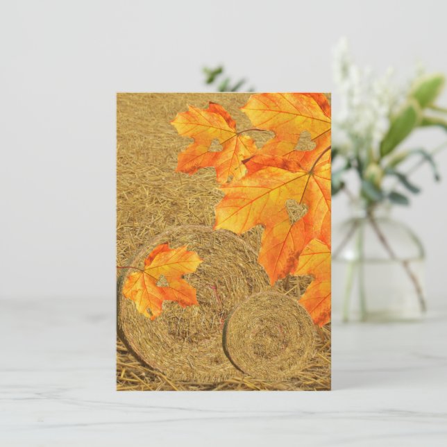 Skördefest Inbjudan (Stående Fram)