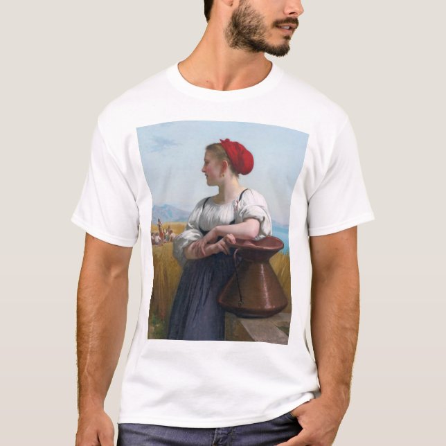 Skördeflickan, Bouguereau T Shirt (Framsida)
