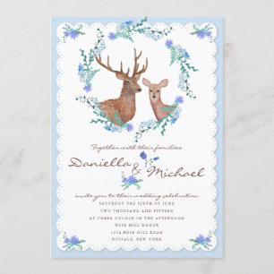Skördeföretag i Kärlek Woodland Winter Wedding Inbjudningar