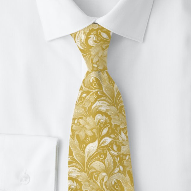 Skördeguld Botanisk Batik Slips (Skapare uppladdad)
