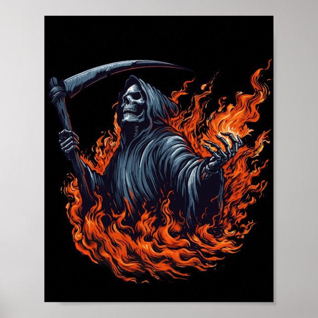 Skördeman på Eld Poster (Framsidan)