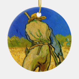 Skördemannen (efter Millet) av Vincent van Gogh Julgransprydnad Keramik