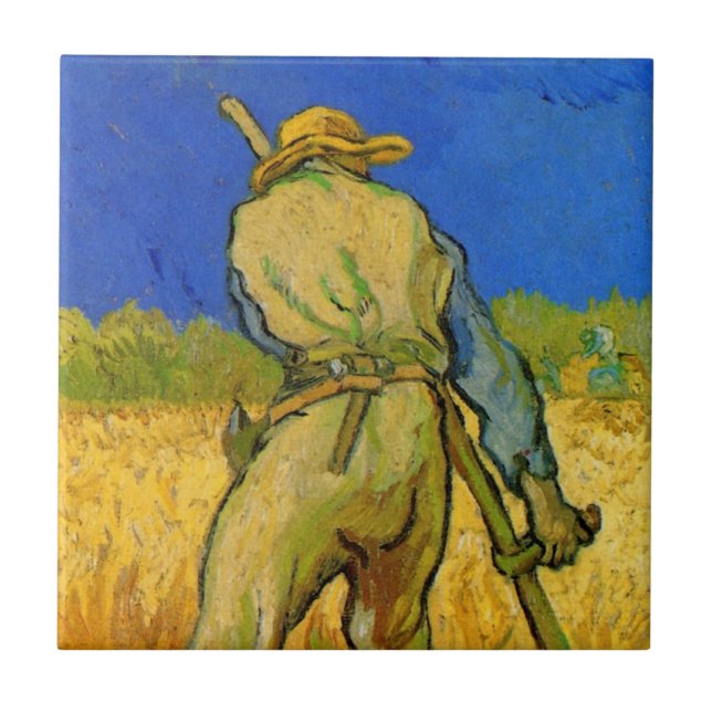 Skördemannen (efter Millet) av Vincent van Gogh Kakelplatta (Framsidan)