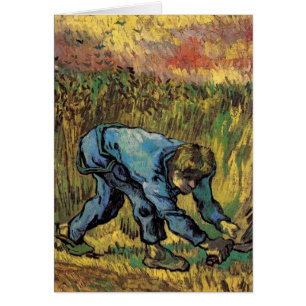 Skördemannen med lie av Vincent van Gogh Hälsningskort