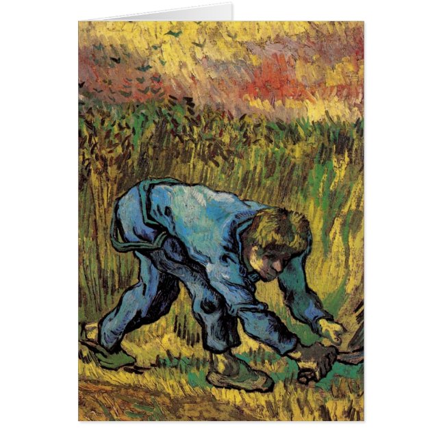Skördemannen med lie av Vincent van Gogh Hälsningskort (Framsidan)