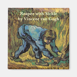 Skördemannen med lie av Vincent van Gogh Magnet