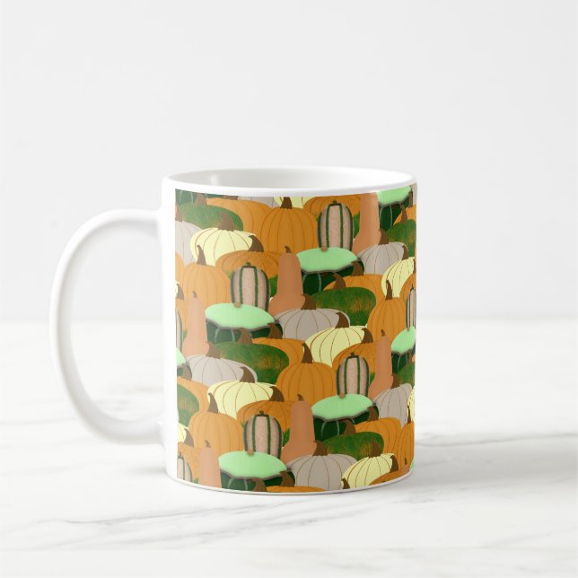 Skördemönster Höst Pumpa Kaffemugg (Vänster)
