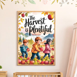 Skörden är riklig Christian Nursery Art Poster