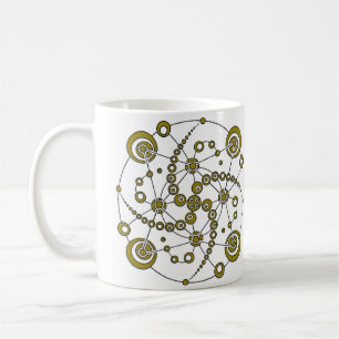 Skörden cirklar kaffemugg