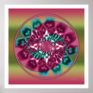 Skörden cirklar Mandala 1 Poster
