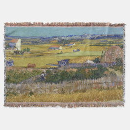 Skörden vid La Crau Vincent Van Gogh Filt