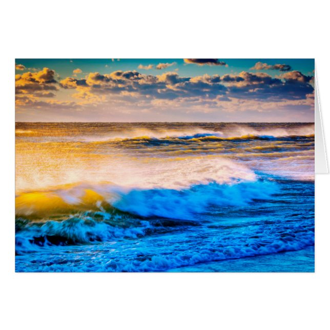 Skorelscener vid soluppgång hälsningskort (Framsidan Horizontal)