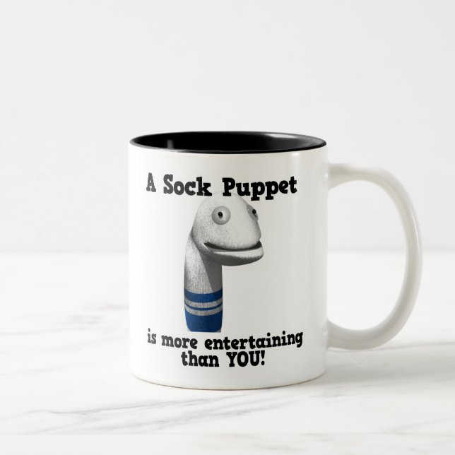 Skorg marionett - mer underhållande Två-Tonad mugg (Höger)