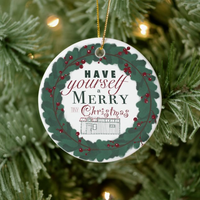 Skornig julprydnad - typad julgransprydnad keramik (Träd)