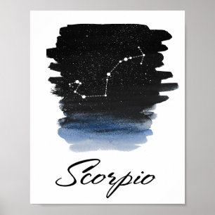 Skorpio Astrologiskt tecken Poster