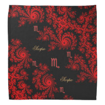 Skorpio Fractal, svart och röd zodiac