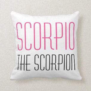 Skorpio Zodiac Initialer White Kudde