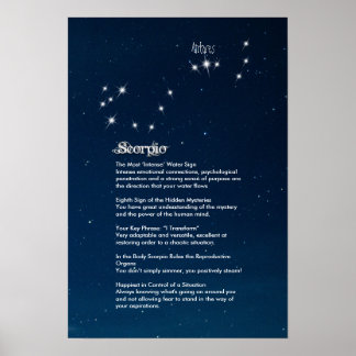 Skorpioegenskaper Poster
