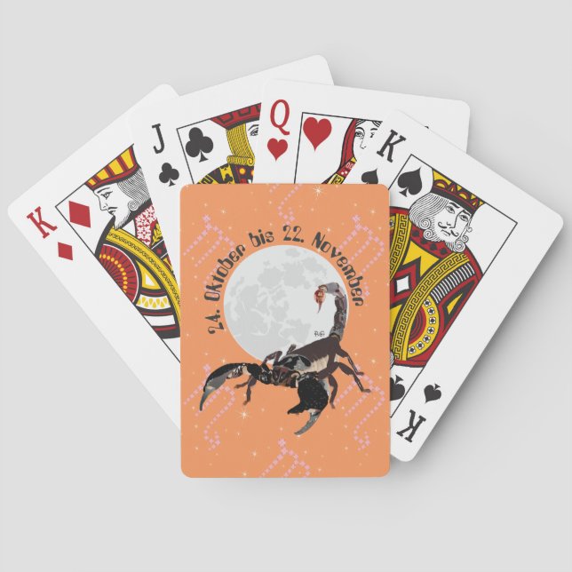 Skorpion 24. Oktober bis 22. November Kartenspiel Kortlek (Baksidan)