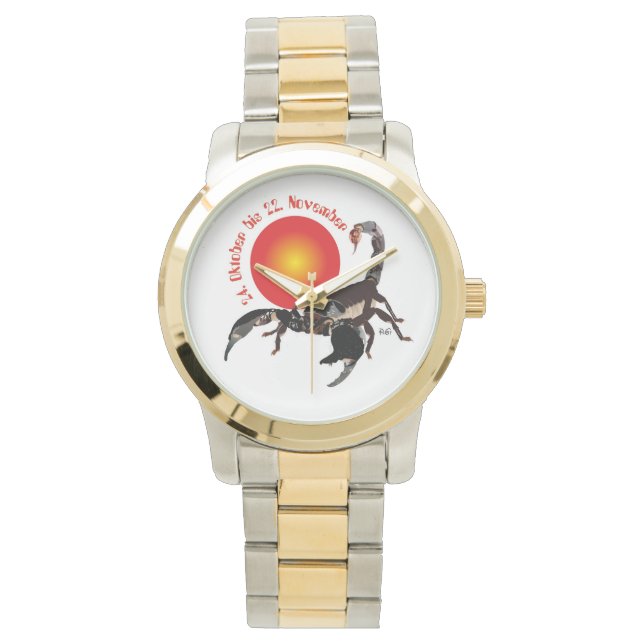 Skorpion 24. Oktober bis 22. November Uhr Armbandsur (Framsida)