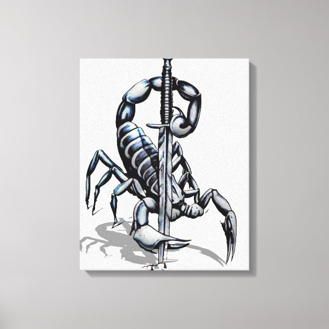 Skorpion, 3D-illustration för iPad Pro-hölje Canvastryck (Framsida)