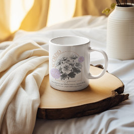 Skorpion Astrologi Blommig Pelargon Zodiak Födelse Kaffemugg