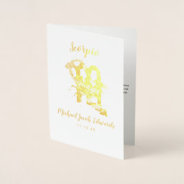 Skorpion Astrologi | Personlig Zodiakstecken Folierat Kort